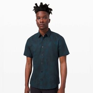 Lululemon Airing Easy Short Sleeve Shirt *Ventlight Mesh Orientate Blue Borealis